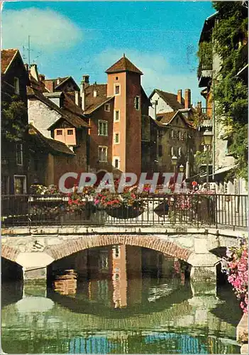 Moderne Karte Dans le Vieil Annecy Pont Bacchus sur le canal le Thiou