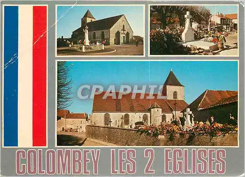 Moderne Karte Colombey les Deux Eglises (Haute Marne) Place de l'Eglise General de Gaulle