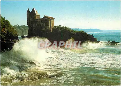 Cartes postales moderne Cote Basque Biarritz Tempete sur la Villa Belza