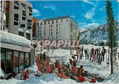 Moderne Karte Isola Cote D'Azur French Riviera Alpes du Sud Station Ete Hiver alt 1800 2500 m Ski