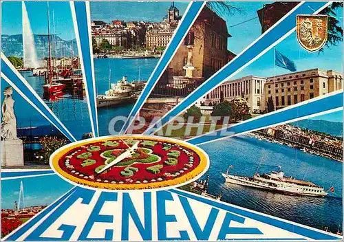 Moderne Karte Souvenir de Geneve