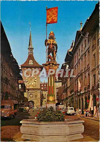 Cartes postales moderne Bern Zahringerbrunnen und Zeitglockenturn