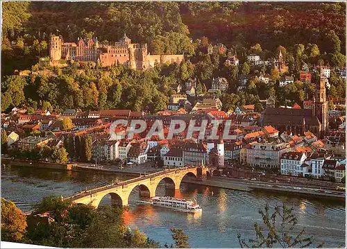 Moderne Karte Heidelberg Sadt der Geschichte Wissenschat und Kunst le chateau et le vieux port