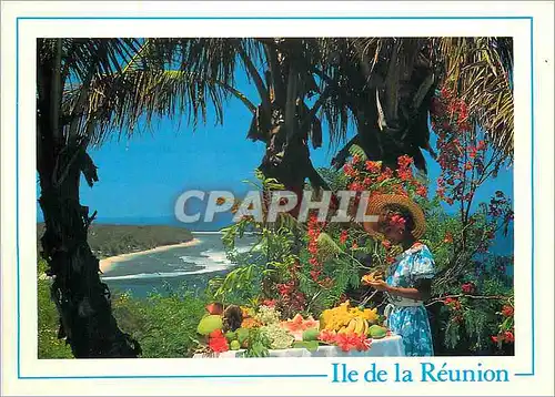 Moderne Karte Ile de la Reunion Saint Gilles