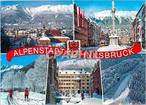 Cartes postales moderne Tirol Olympiastadt Innsbruck Bllick gegen Nordkette