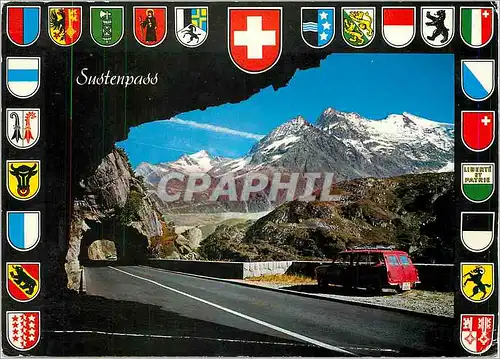 Moderne Karte Sustenstrasse oberhalb Steingletscher