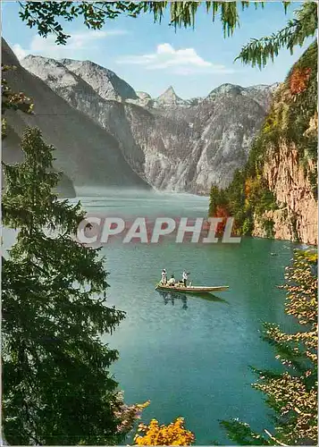 Cartes postales moderne Konigssee Makezwinkel mit steinernem Meer und Schonfeldspitze