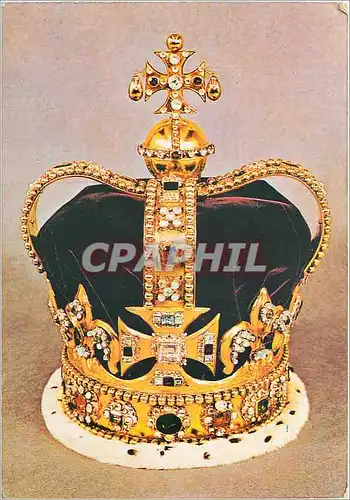 Moderne Karte Les joyaux de la courinne la couronne de saint Edouard