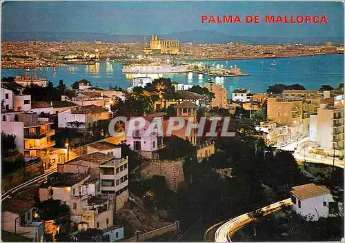 Cartes postales moderne Palma de Mallorca vue generale la nuit