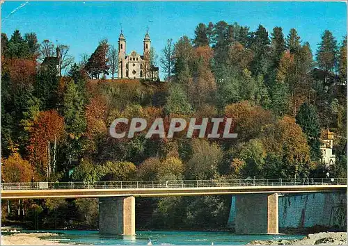 Cartes postales moderne Bad Tolz Neue Isarbrucke mit Kalvarienberg