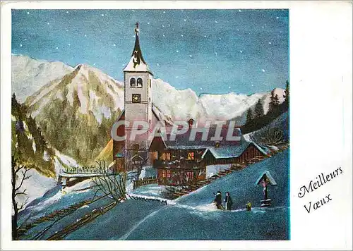 Cartes postales moderne Meilleurs voeux soiree d'hiver