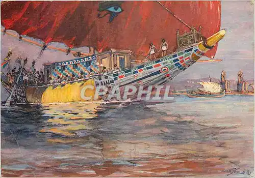 Moderne Karte Comite National de l'Enfance le Yacht du Pharaon Egypte
