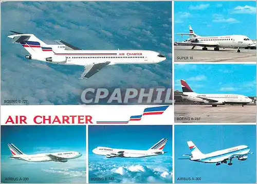 Moderne Karte Flotte utilisee par Air Charter Filiale d'Air France et d'Air Inter
