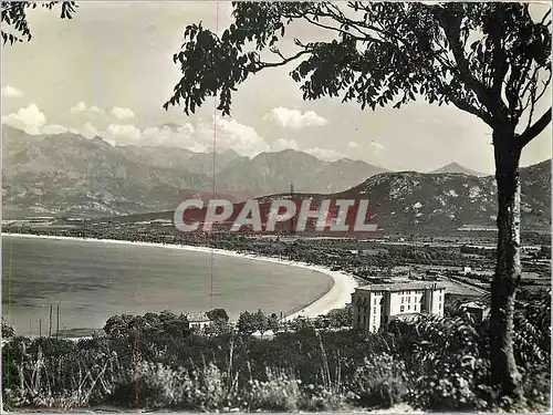 Moderne Karte La Corse Ile de Beaute Calvi l'HOtel Calvi Palace La plage et le golfe