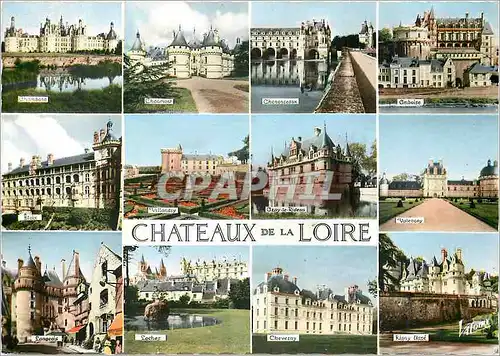 Moderne Karte Les Merveilles du Val de Loire Ses chateau