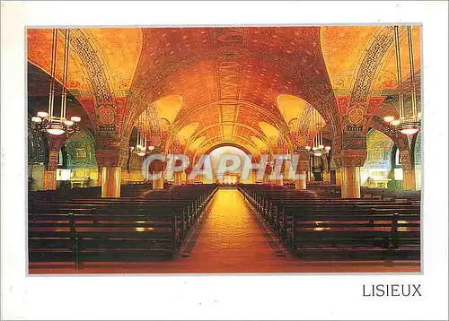 Cartes postales moderne La Basilique de Lisieux (Calvados) La crypte vue generale