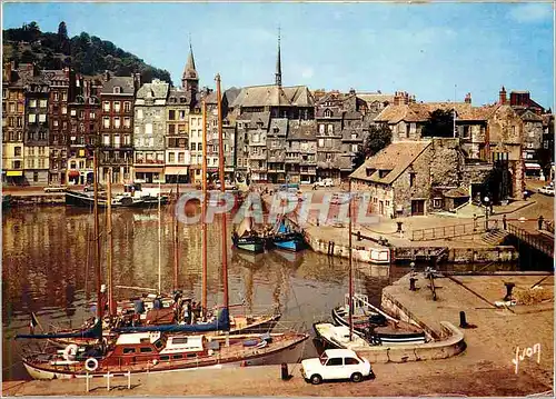 Cartes postales moderne Honfleur (Calvados) La Lieutenance le bassin et le Quai Sainte catherine