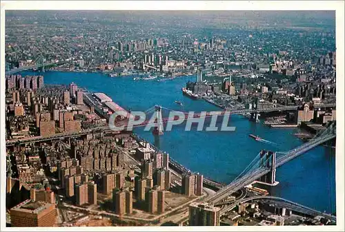 Cartes postales moderne New Yok City Lower Manhattan as seen from the Twin Towers of the World trade Center