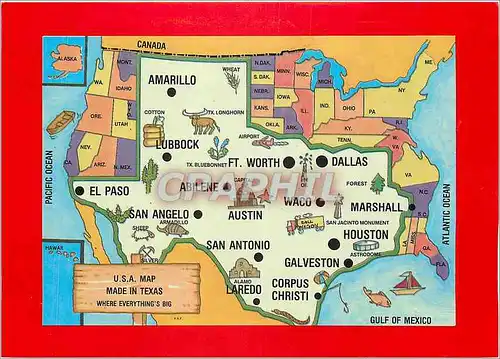 Cartes postales moderne Greeting from Texas U S A