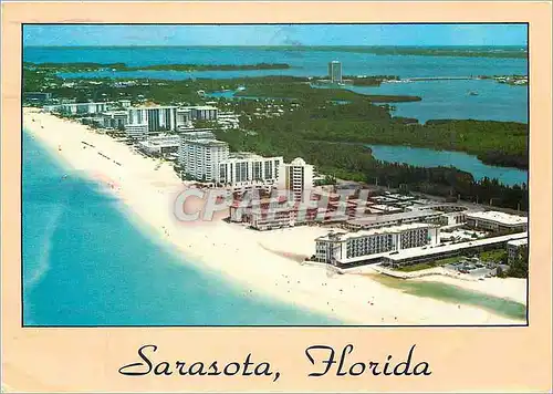 Moderne Karte Sarasota Florida aerial view of Fabulous key