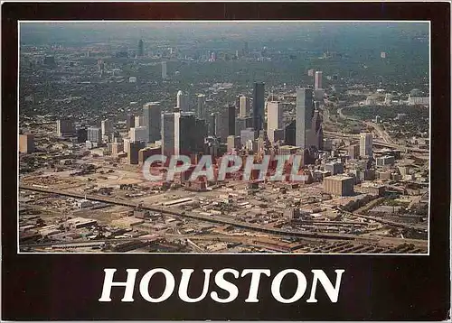 Moderne Karte Houston Texas An aerial view from the northeast shows Houstons