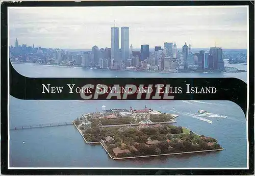 Cartes postales moderne New York Skyline and Ellis Island