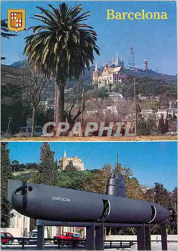 Cartes postales moderne Barcelona Divers aspects Sous-marin Bateau