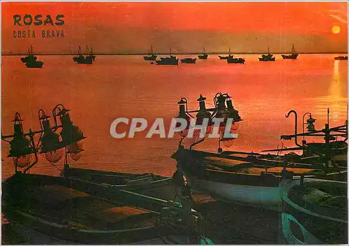 Cartes postales moderne Rosas Costa Brava Un magique coucher du soleil qu'on vois souvent