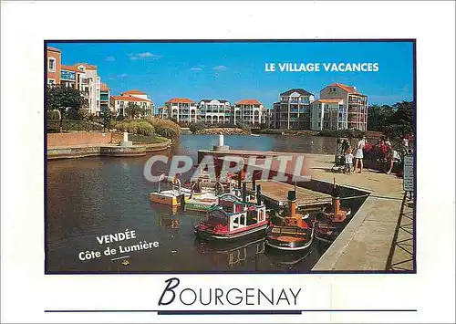 Moderne Karte Port Bourgenay Vendee Cote de lumiere