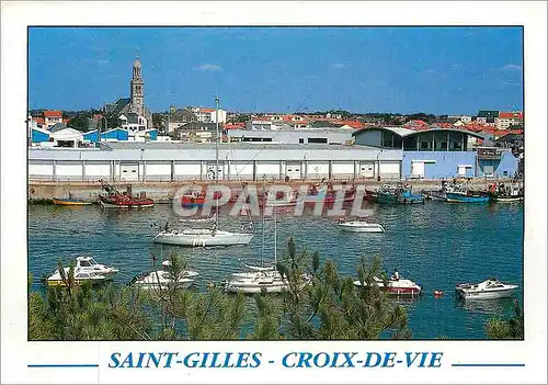 Moderne Karte Saint Gilles Croix de Vie (Vendee) France Station balneaire de la cote de Lumiere reputee pour s