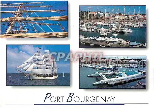 Moderne Karte Port Bourgenay Vendee cote de Lumiere