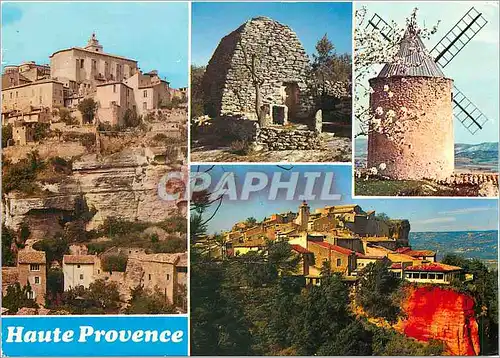 Moderne Karte Haute Provence (Vaucluse) Le village perche de Gordes