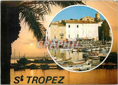 Moderne Karte Lumiere et Beaute de la Cote d'Azur Souvenir de Saint Tropez