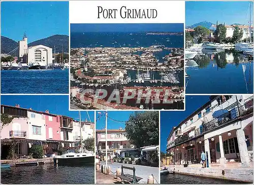 Moderne Karte Port Grimaud(Var) Cite lacustre realisee par Francois Spoerry