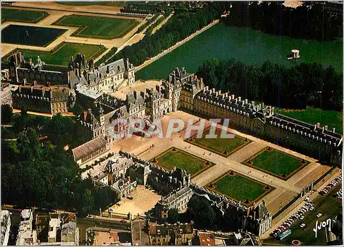Moderne Karte Chateau de Fontainebleau (Seine et Marne) vue generale du chateau