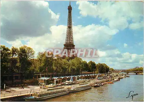 Cartes postales moderne Paris La tour eiffel et la Seine