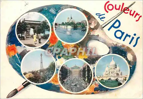 Cartes postales moderne Paris Notre D l'Arc de Triomphe la tour Eiffel