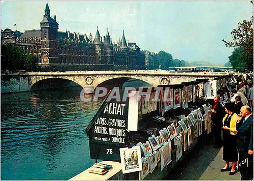 Moderne Karte Paris Les Bouquinistes quai de Gesvres et la Conciergerie