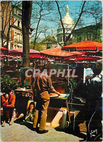 Cartes postales moderne Paris Les Peintres de la Place du Tertre