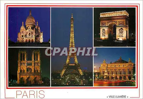 Cartes postales moderne Paris Sacre Coeur N D tour Eiffel