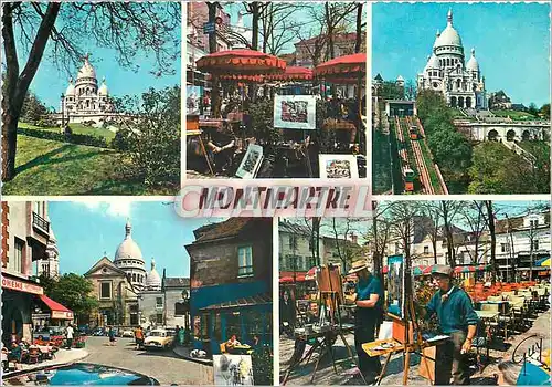 Cartes postales moderne Paris et ses merveille Les jardins de la Basilique Place du Tertre