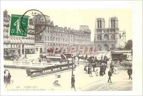 Cartes postales moderne Paris (IVe)La Caserne de la Cite et N D