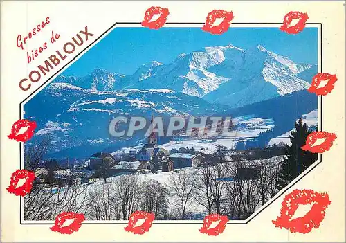 Cartes postales moderne Combloux (Haute Savoie) alt 1000 1760 m et le Mont Blanc 4807 m
