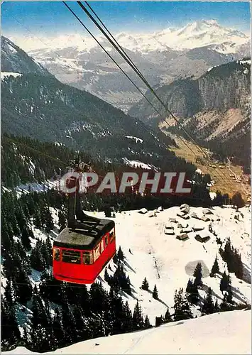 Cartes postales moderne Morzine (Hte Sav) alt 1000 m telepherique d'Avoriaz Vallee des Ardoisieres