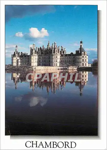 Cartes postales moderne Chambord (Loir et cher) Le chateau Reflet dans le Cosson