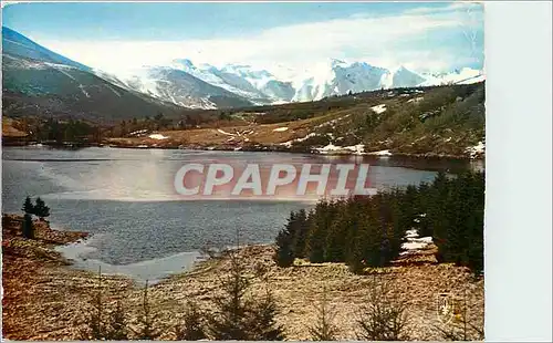 Moderne Karte L'Auvergne Pittoresque le lac de Guery et le Massif du Sancy enneige (1886 m)