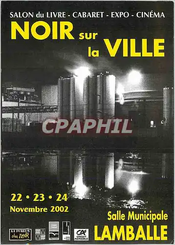 Moderne Karte Noir sur la Ville salon du Roman noir et du Polar 22 23 24 Novembre 2002 22400 Lamballe