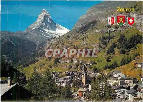 Cartes postales moderne Suisse Zermatt 1620 m mit Matterhorn 4478m