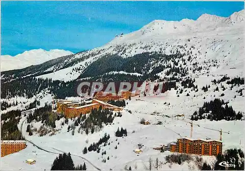 Moderne Karte Les Arcs (Savoie) Arc chantel 1800 m vue generale aerienne