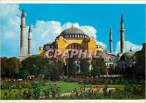Moderne Karte Istanbul ve Saheserleri Sultannahmet Parki ve Aysofya St Sophia Museum